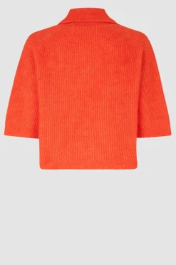 Clearance Andrea Knit Collar Cardigan Kvinde Strik Og Cardigans