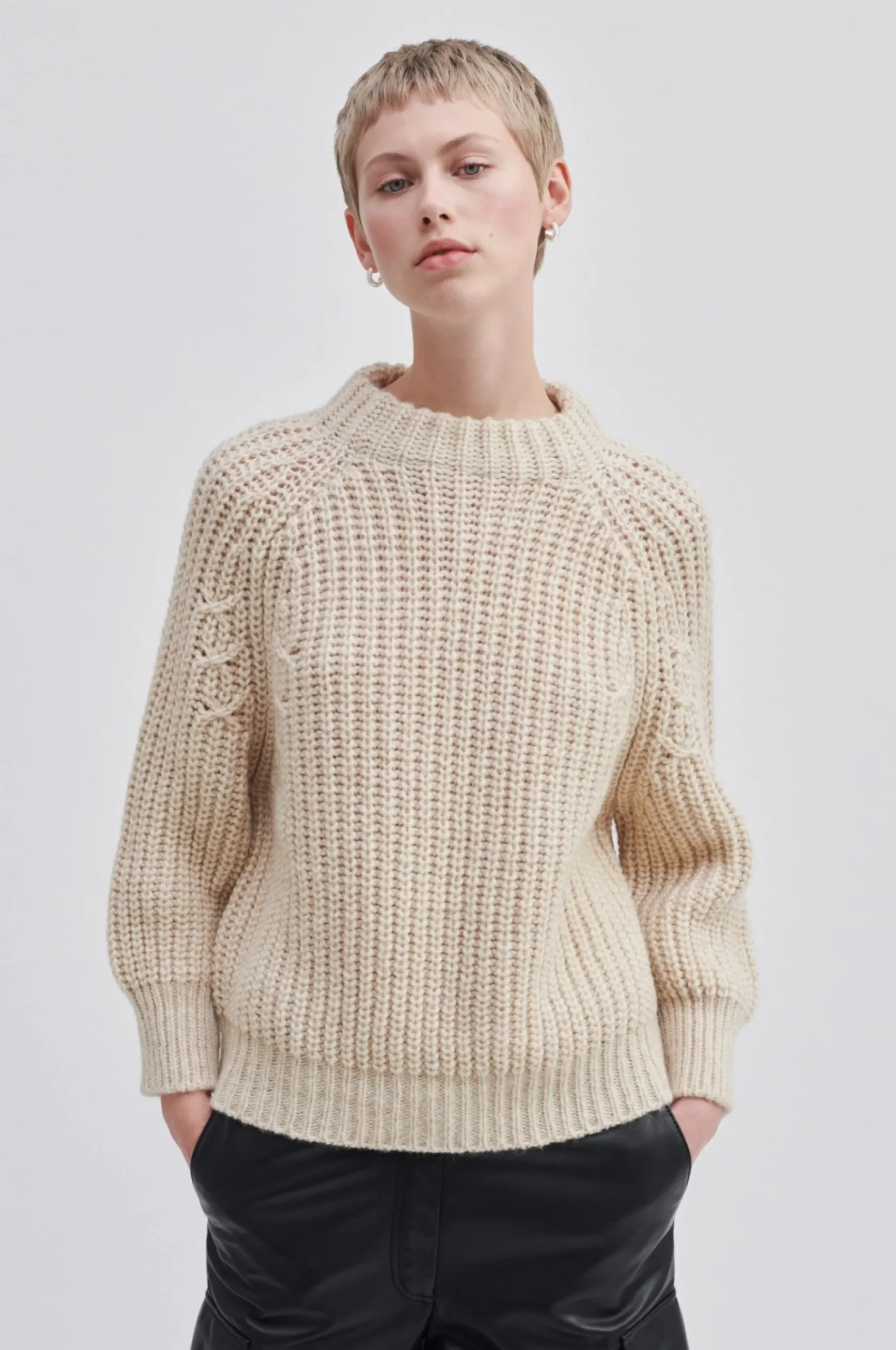 Online Aya Knit T-Neck Kvinde Strik Og Cardigans