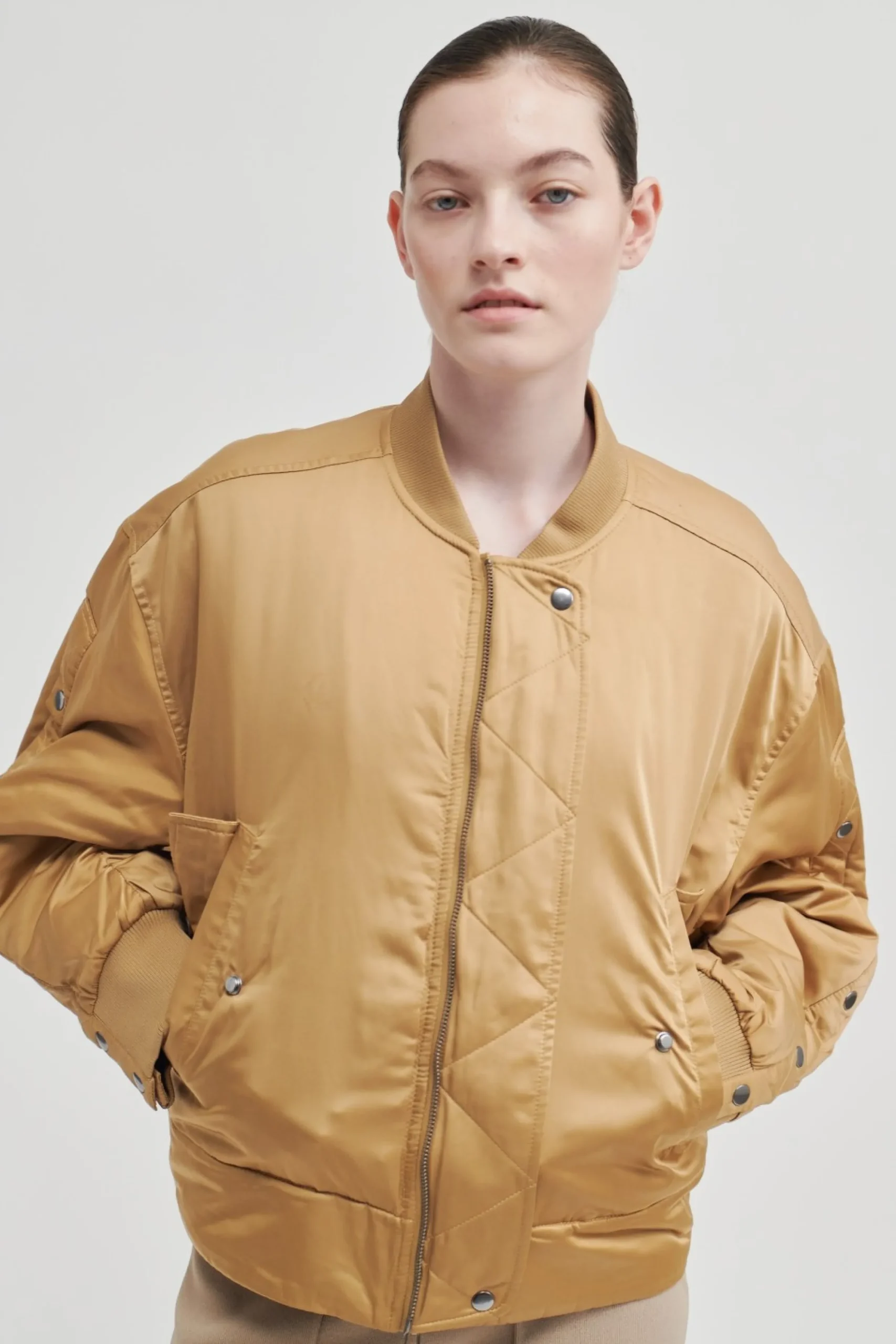 Online Bomber Cropped Jacket Kvinde Jakker Og Frakker