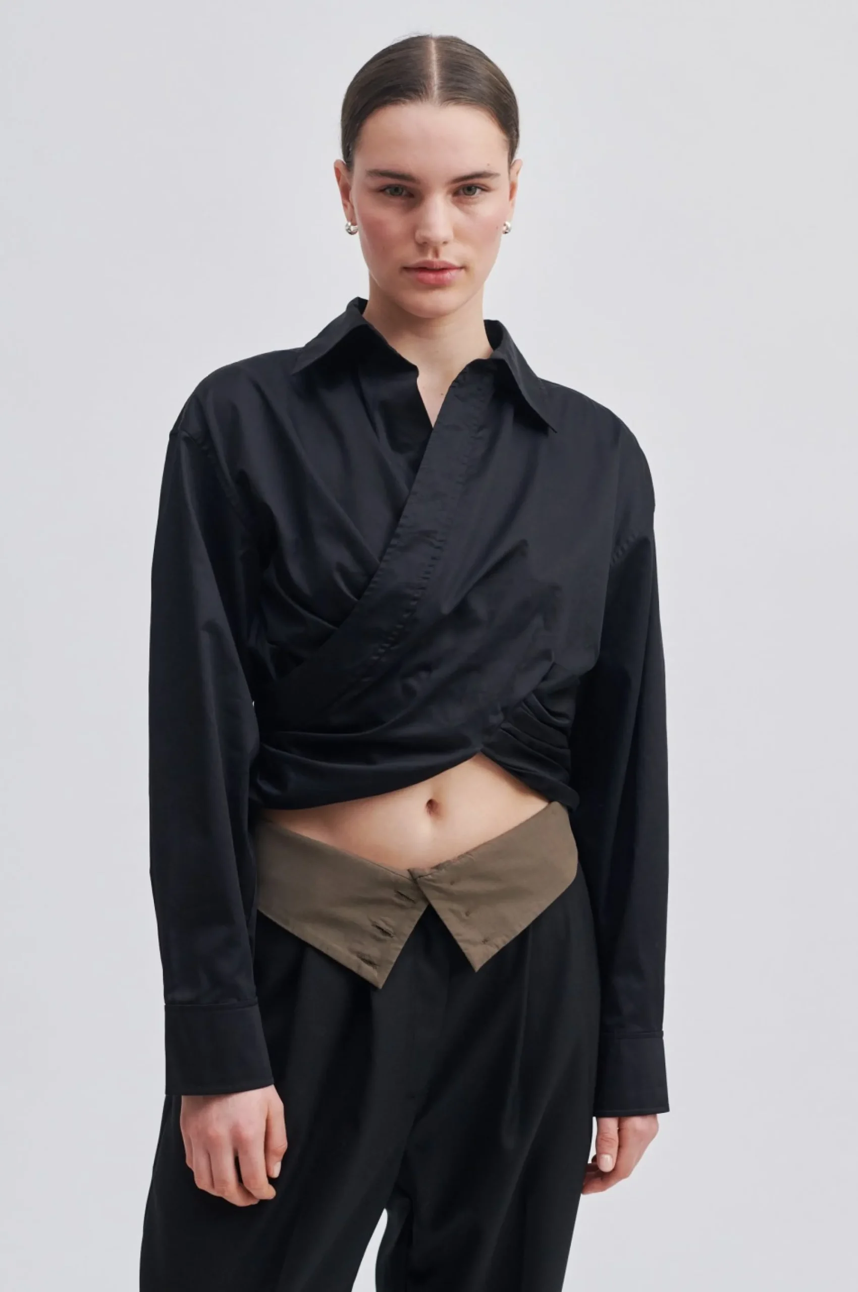 Clearance Closa Wrap Shirt Kvinde Skjorter Og Bluser