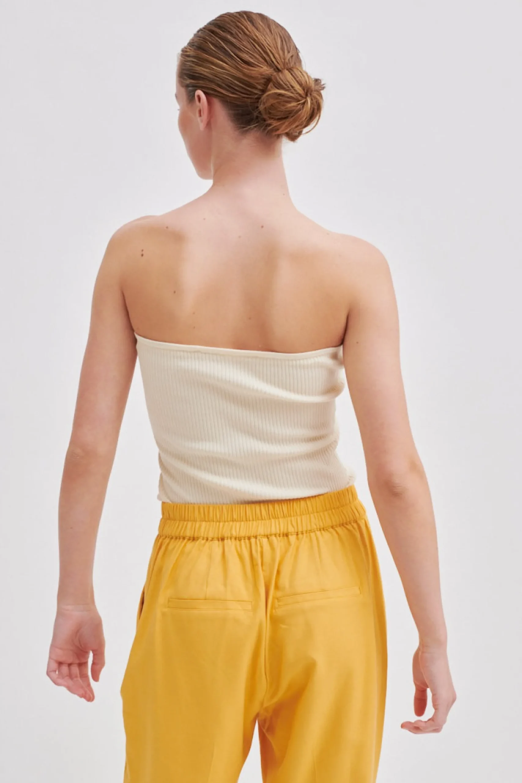 Hot Como Knit Strapless Top Kvinde Toppe Og T-Shirts