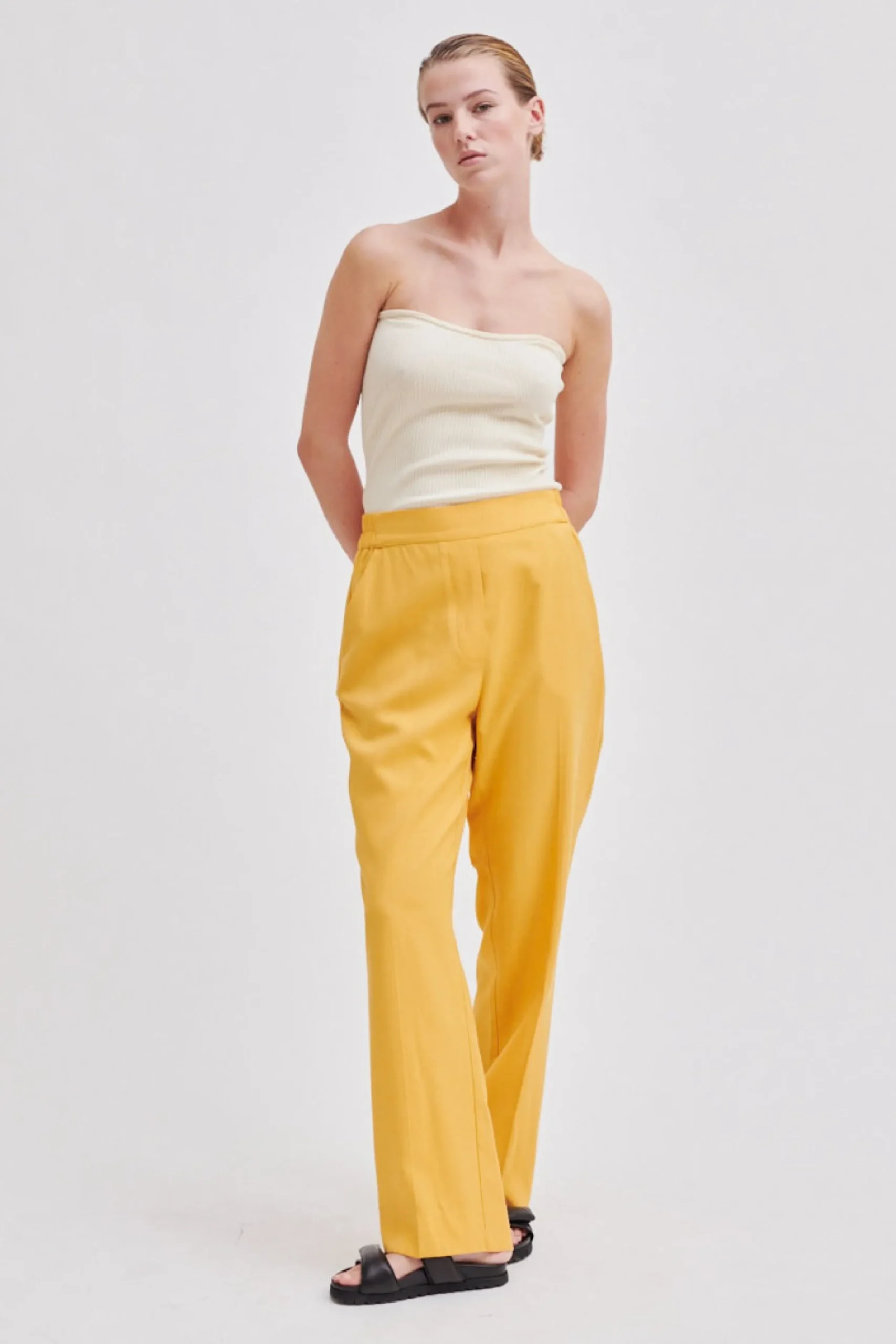 Hot Como Knit Strapless Top Kvinde Toppe Og T-Shirts