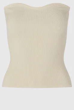 Hot Como Knit Strapless Top Kvinde Toppe Og T-Shirts