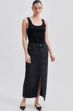 New Dustine Skirt Kvinde Denim