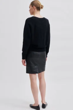 Francie Mini Leather Skirt Kvinde Nederdele Og Shorts