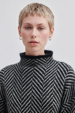 Herrin Knit New T-Neck Kvinde Strik Og Cardigans