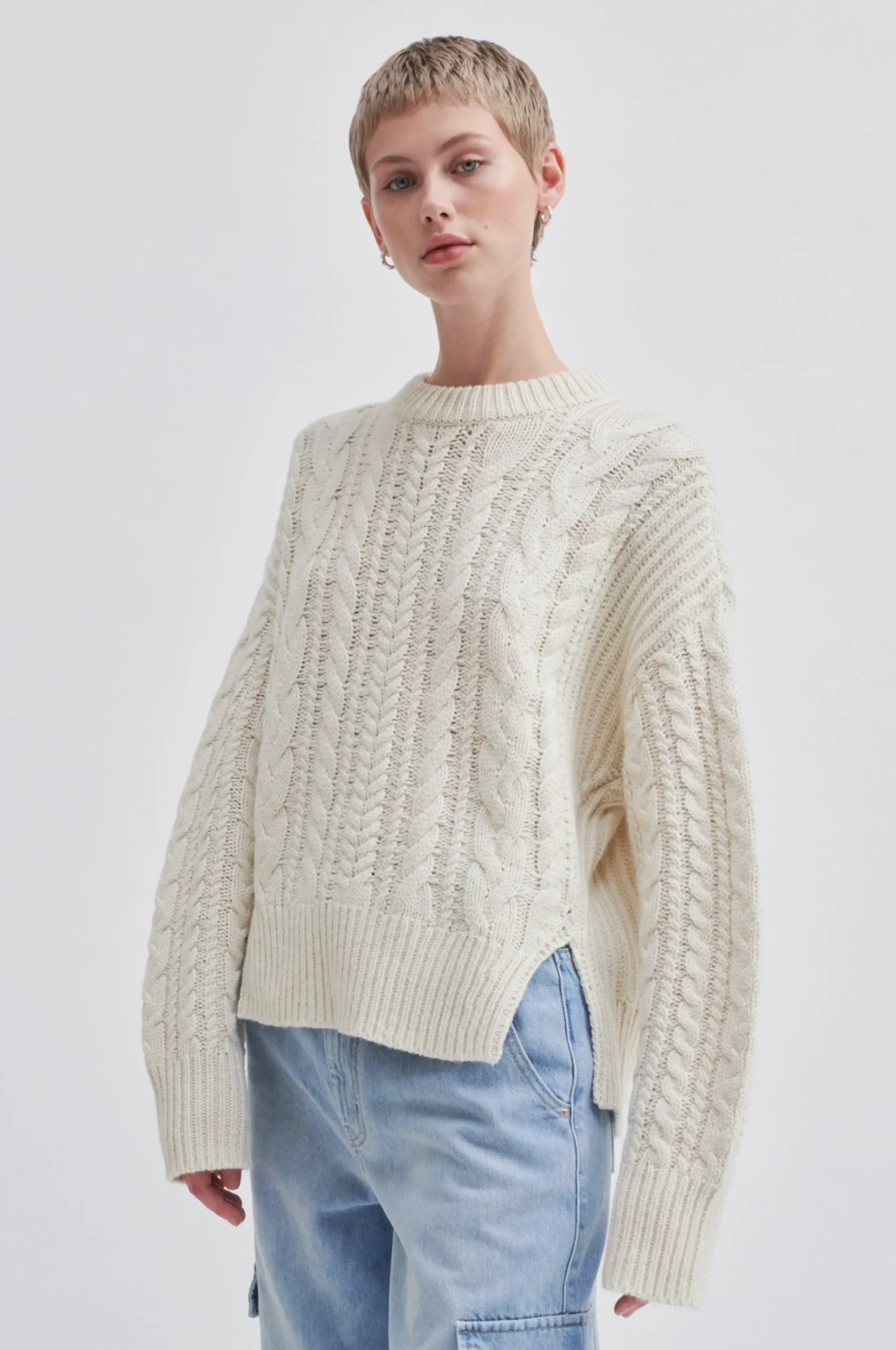 New Javi Knit O-Neck Kvinde Strik Og Cardigans