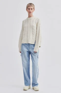 New Javi Knit O-Neck Kvinde Strik Og Cardigans