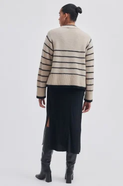 New Laila Knit O-Neck Kvinde Strik Og Cardigans