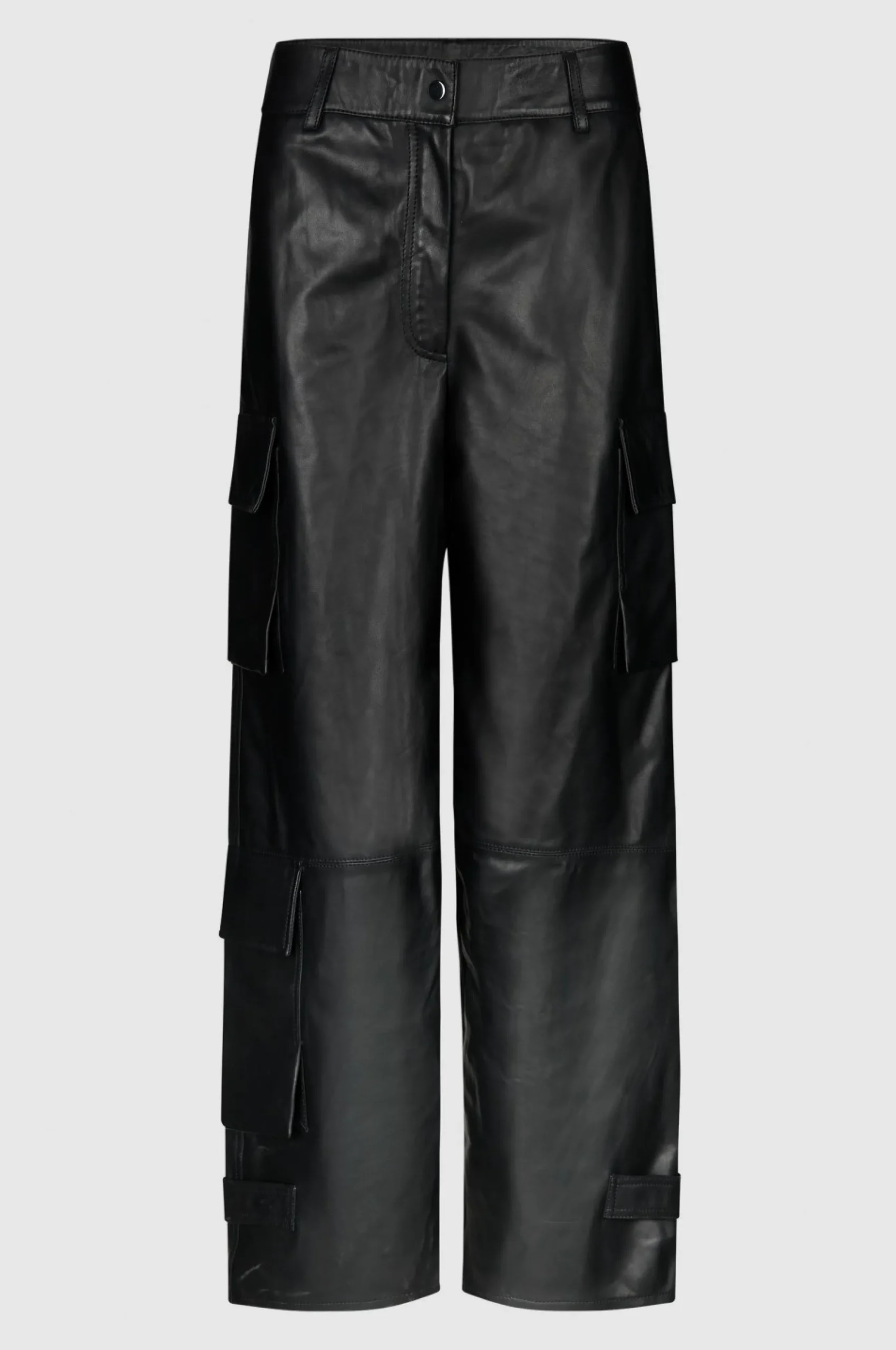 Letho Leather Cargo Trousers Kvinde Bukser Og Jeans