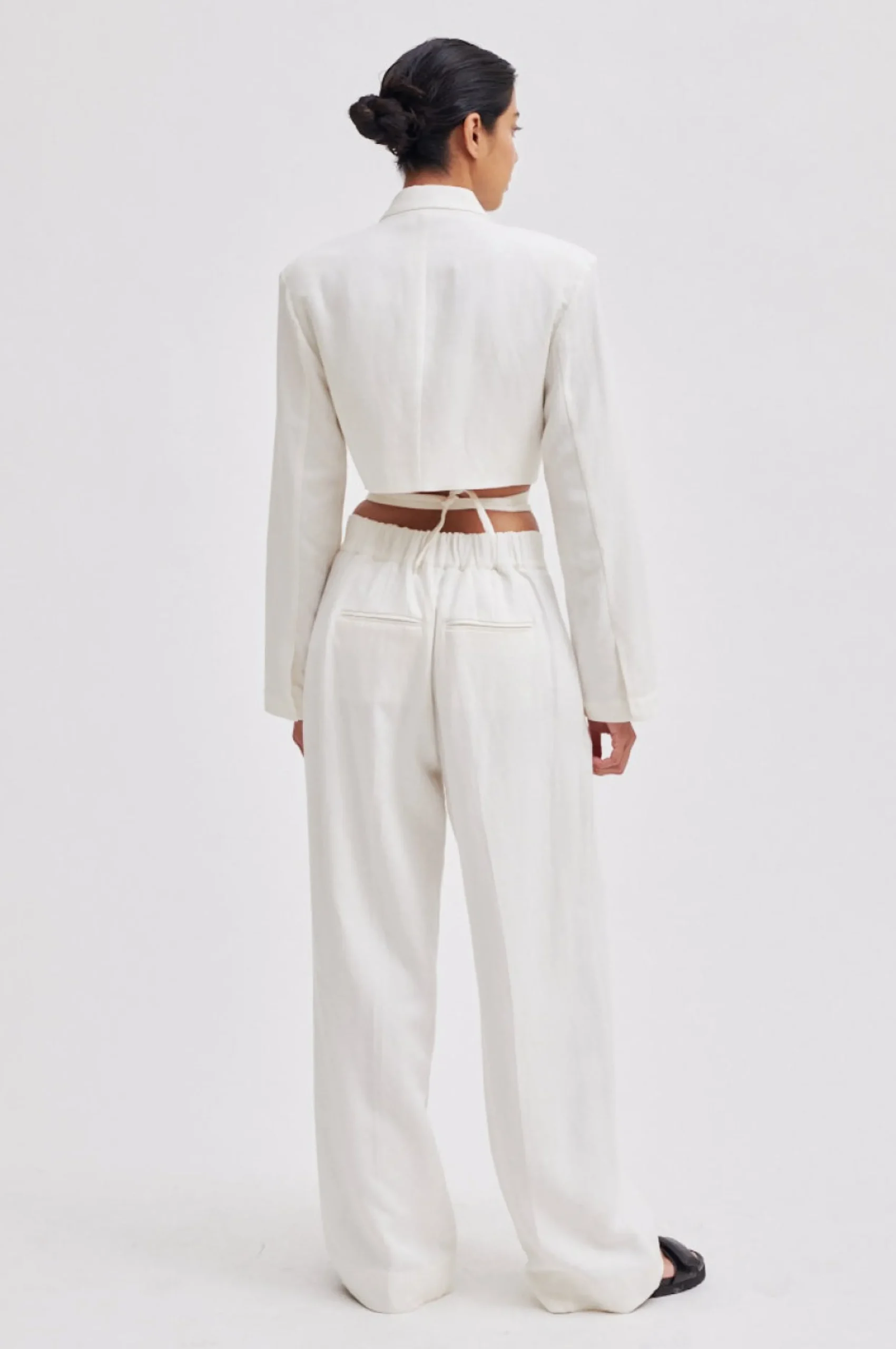 Online Lino Cropped Blazer Kvinde Blazere