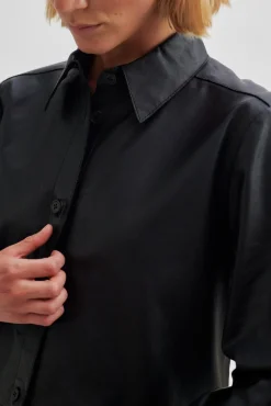 Best Lito Leather Shirt Kvinde Skjorter Og Bluser