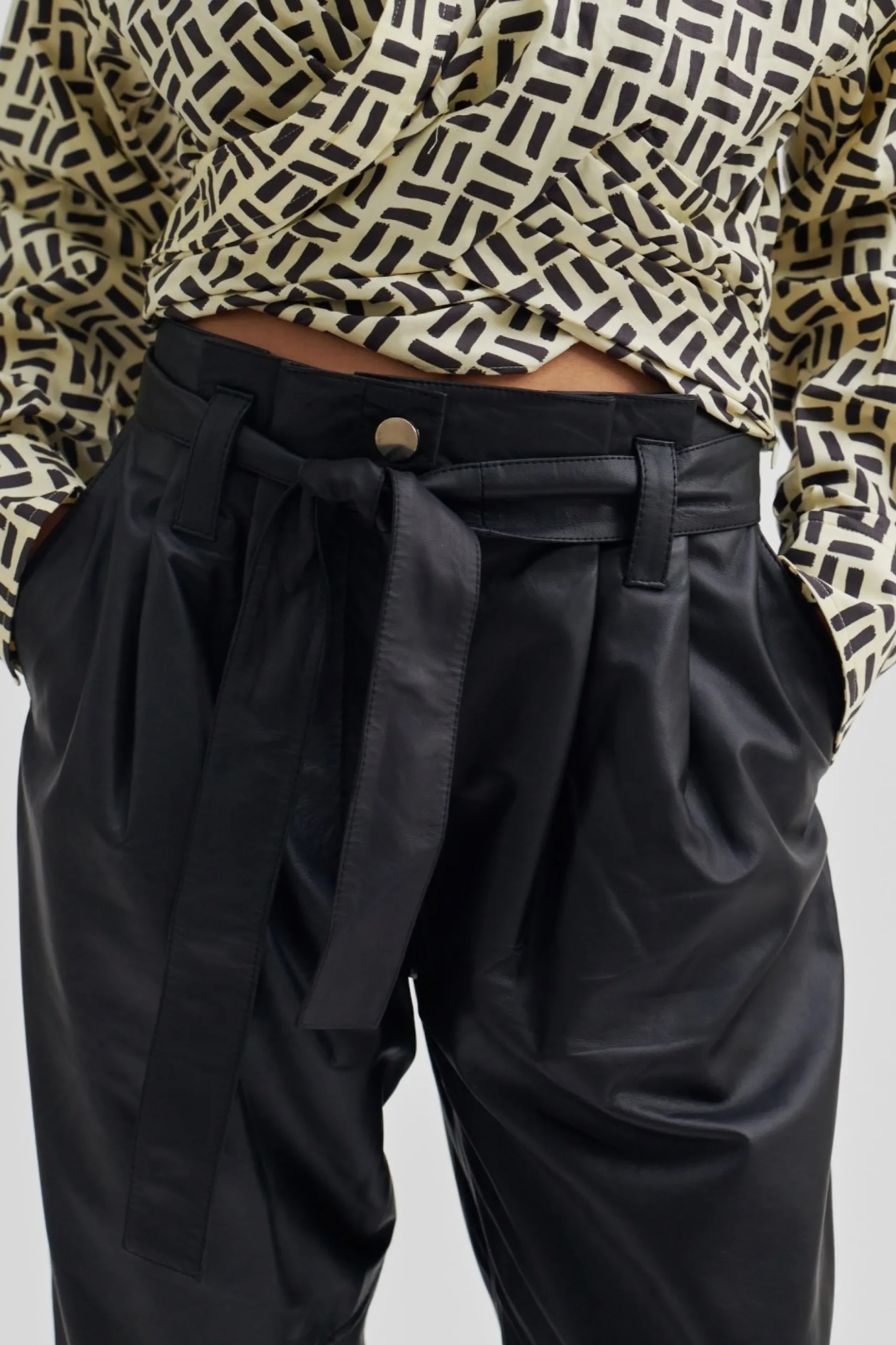 Online Lito Leather Trousers Kvinde Bukser Og Jeans