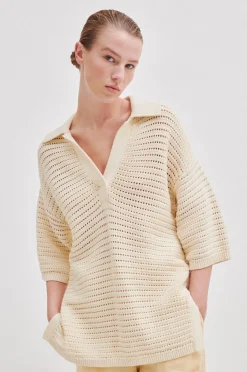 New Mantova Knit Collar Kvinde Strik Og Cardigans