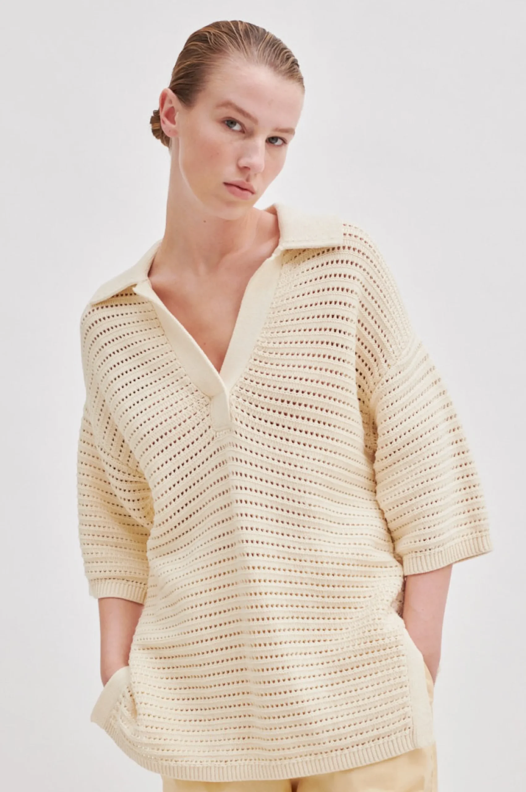 New Mantova Knit Collar Kvinde Strik Og Cardigans