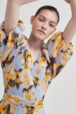 New Marigold Wrap Dress Kvinde Kjoler
