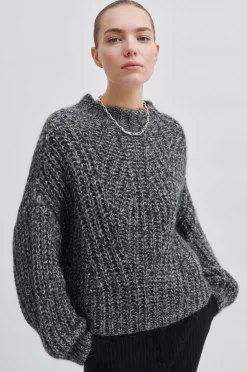 Hot Olia Knit T-Neck Kvinde Strik Og Cardigans