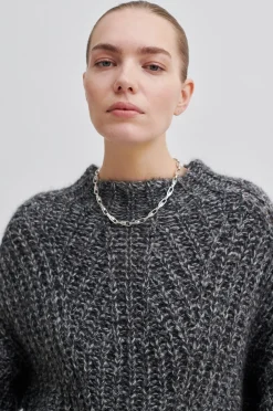 Hot Olia Knit T-Neck Kvinde Strik Og Cardigans