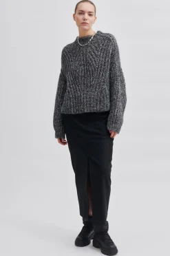 Hot Olia Knit T-Neck Kvinde Strik Og Cardigans