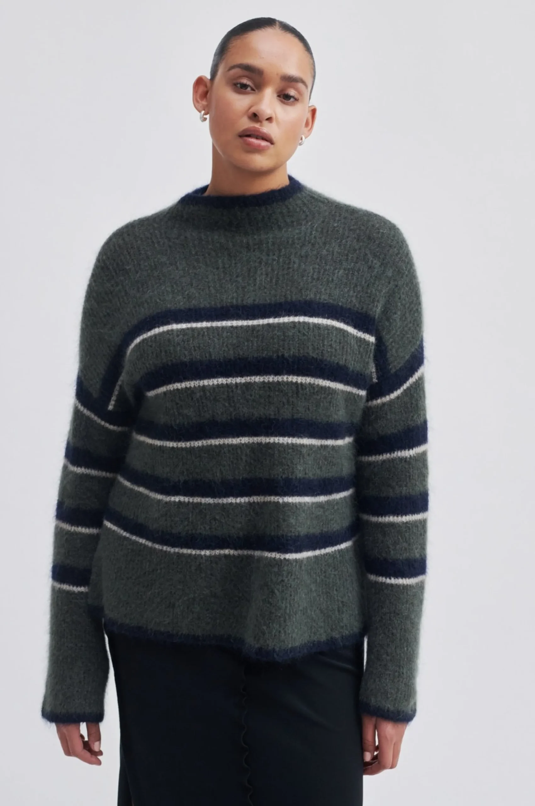 Ovala Knit T-Neck Kvinde Strik Og Cardigans
