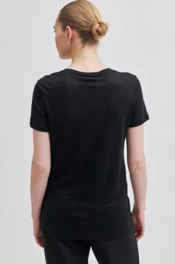 Discount Peony O-Neck Tee Kvinde Toppe Og T-Shirts