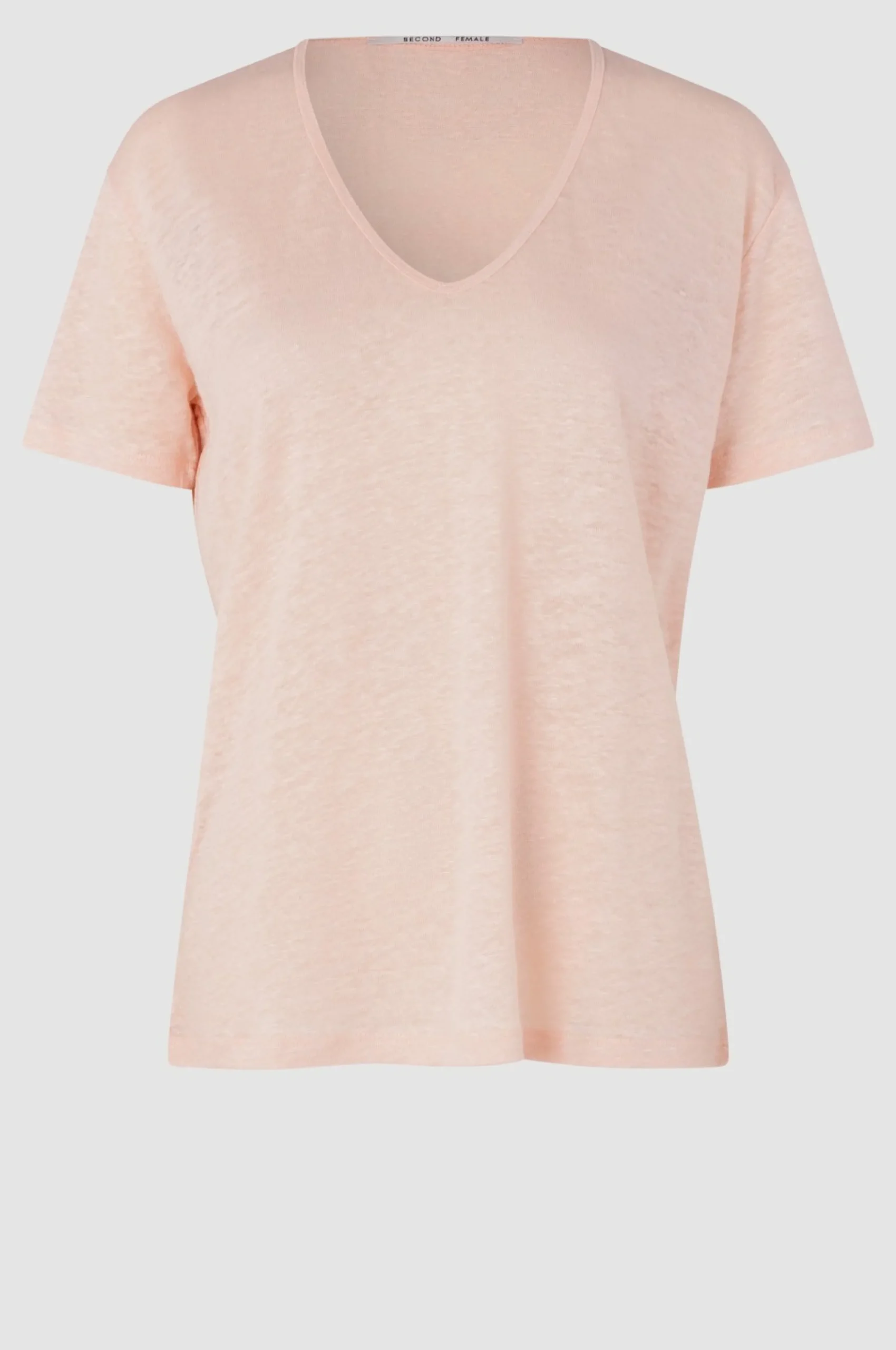 Outlet Peony Ss V-Neck Tee Kvinde Toppe Og T-Shirts