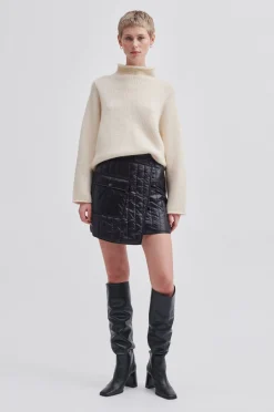 Best Rikke Knit T-Neck Kvinde Strik Og Cardigans