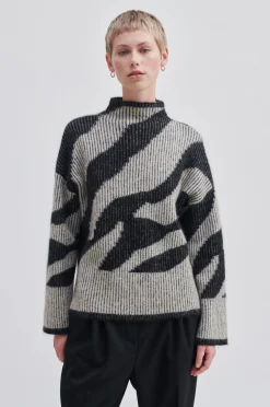 Hot Tallaha Knit T-Neck Kvinde Strik Og Cardigans