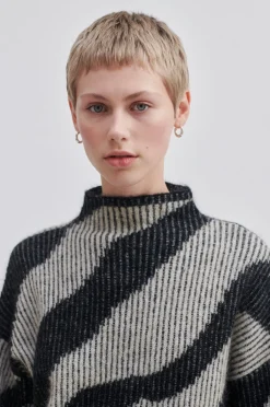 Hot Tallaha Knit T-Neck Kvinde Strik Og Cardigans