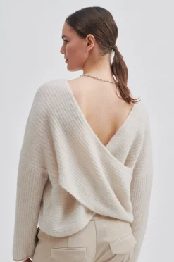 Sale Ymma Knit Open Back Kvinde Strik Og Cardigans