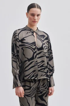 Zebra Blouse Kvinde Skjorter Og Bluser
